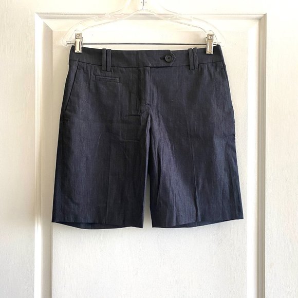 LOFT Ann Taylor | Women’s Chambray Belted Bermuda Shorts | Size: 2 - Picture 1 of 6